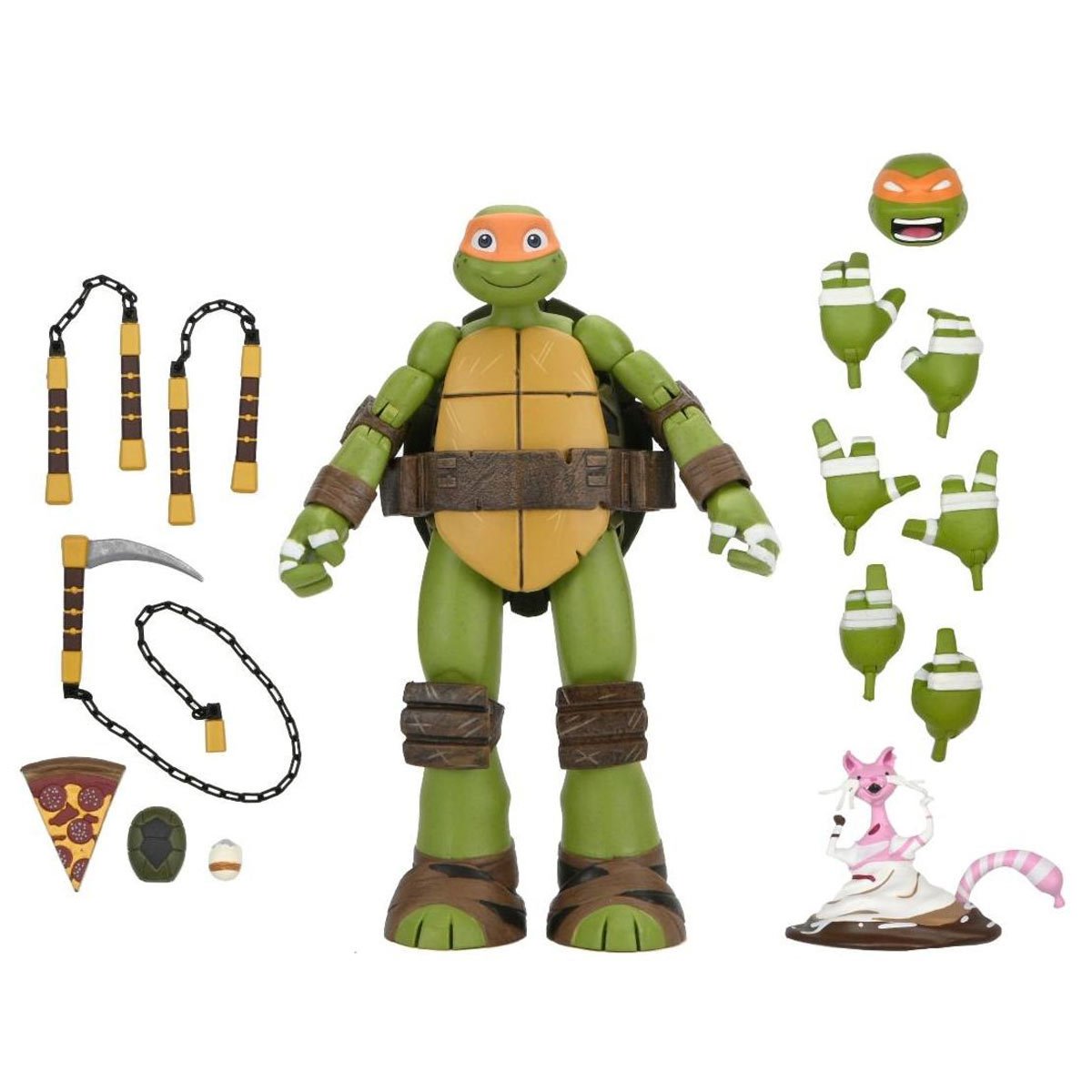 TMNT (2012 Cartoon) Ultimate Michelangelo & Ice Cream Kitty Stand - Image 2