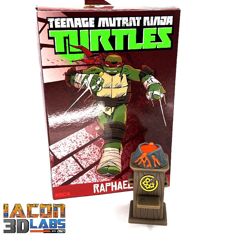 TMNT (2012 Cartoon) Ultimate Raphael & Volcano Dojo Stand