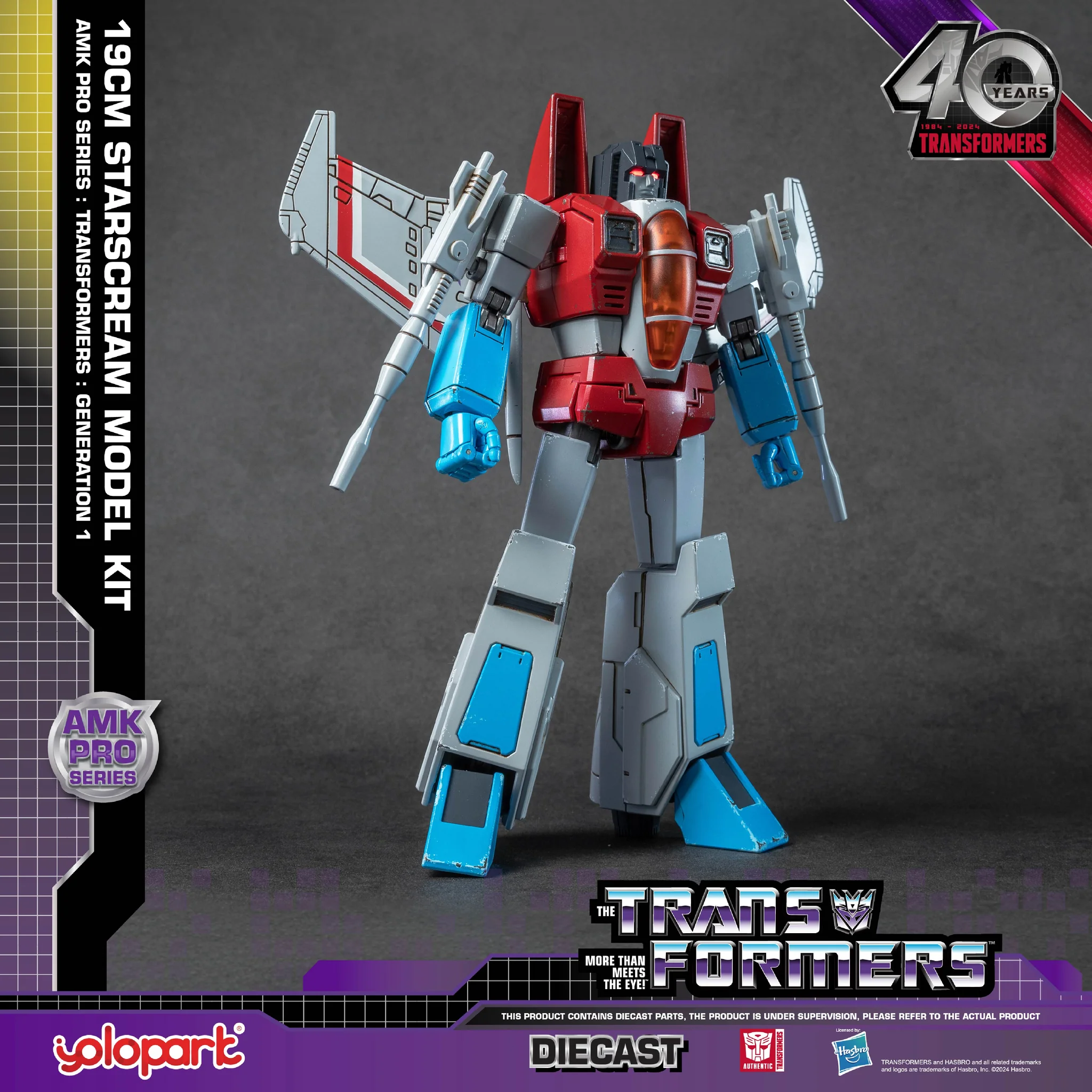 Yolopark TRANSFORMERS Generation One AMK PRO Series 19cm Starscream Model Kit - Image 6