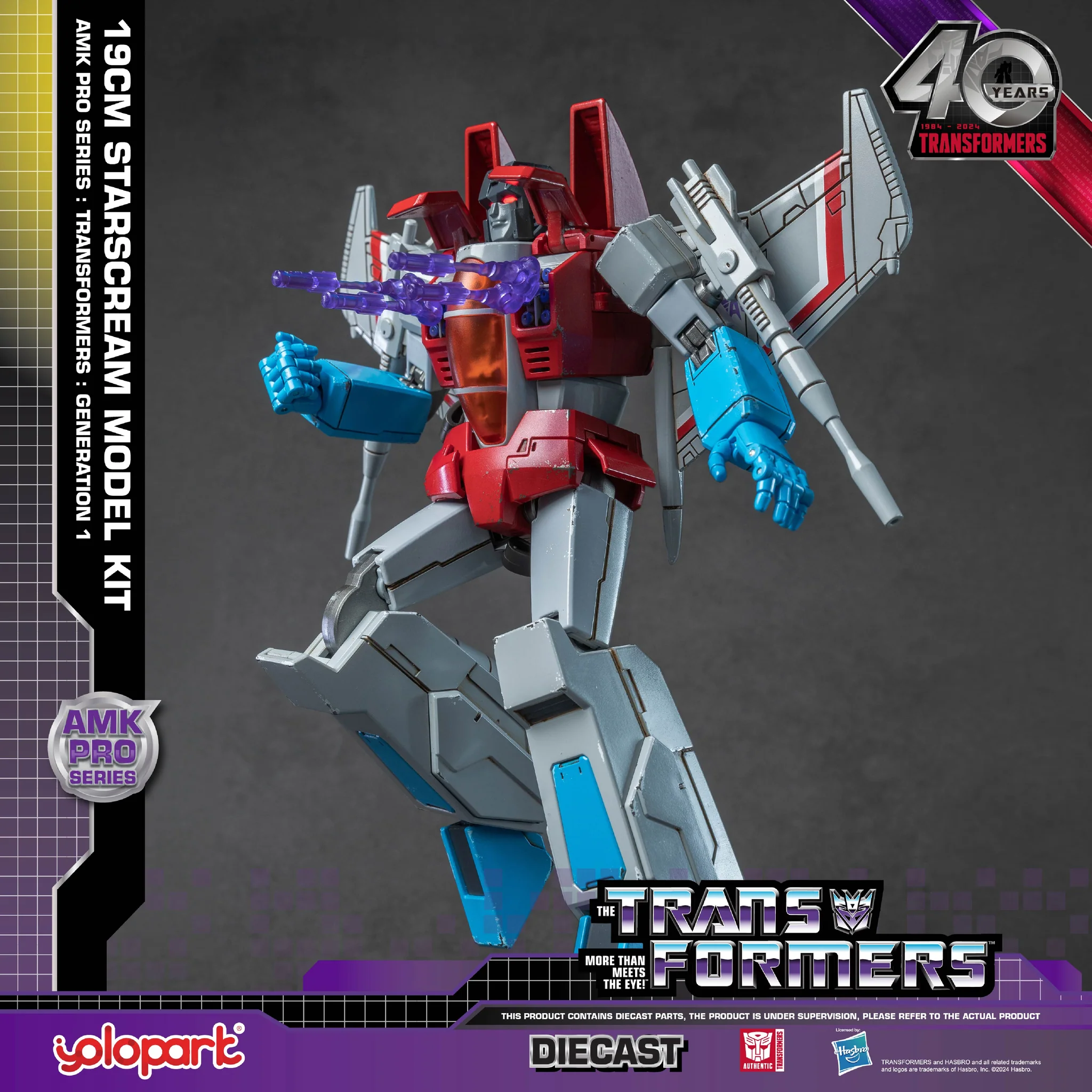 Yolopark TRANSFORMERS Generation One AMK PRO Series 19cm Starscream Model Kit - Image 3